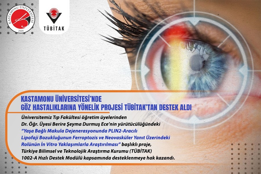 Kastamonu Üniversitesi’nde Göz Hastalıklarına Yönelik Proje TÜBİTAK’tan Destek Aldı